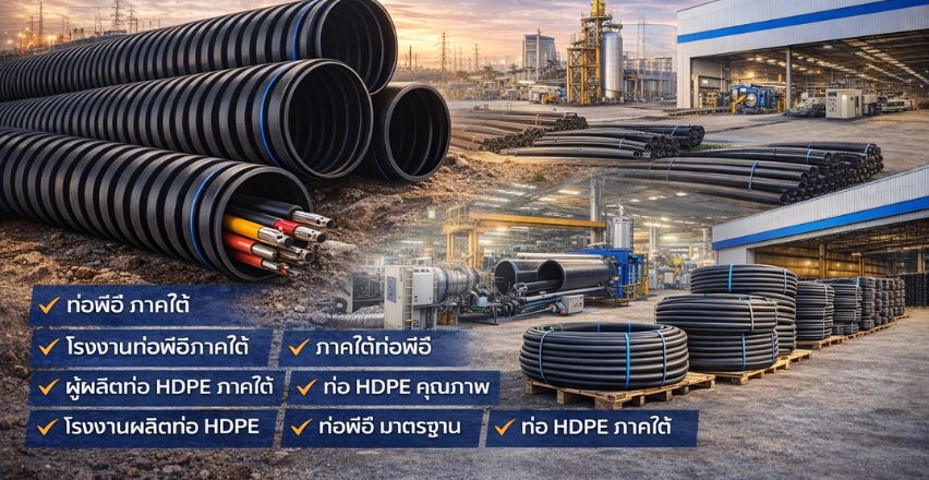 เลือกผู้ผลิตท่อ HDPE ภาคใต้ อย่างไรให้มั่นใจคุณภาพ