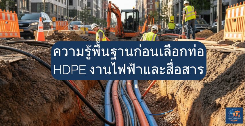 ความรู้พื้นฐานก่อนเลือกท่อ HDPE งานไฟฟ้าและสื่อสาร