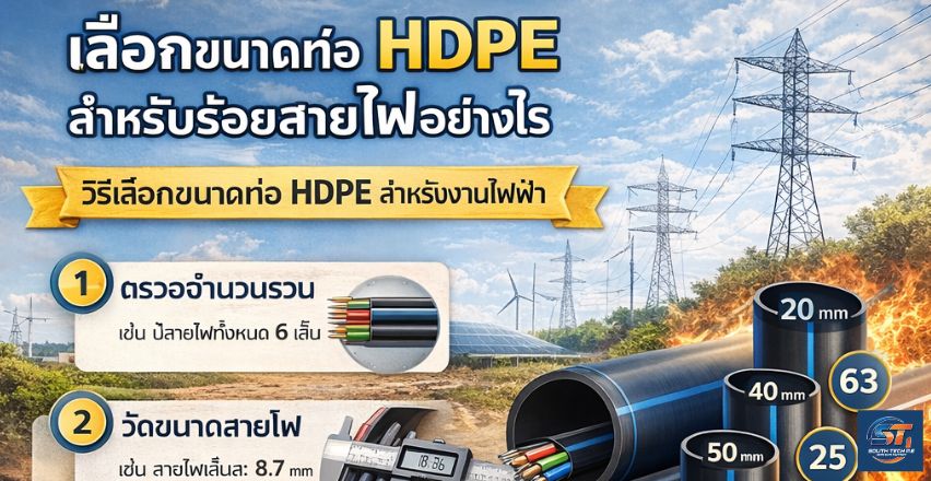 เลือกขนาดท่อ HDPE สำหรับร้อยสายไฟอย่างไร