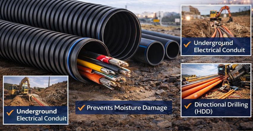 ทำไมงานไฟฟ้าใต้ดินนิยมใช้ท่อ HDPE