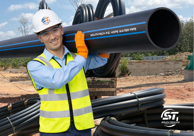 ท่อ HDPE ประปา คาดฟ้า 40 mm PN 16 SDR 11PE100