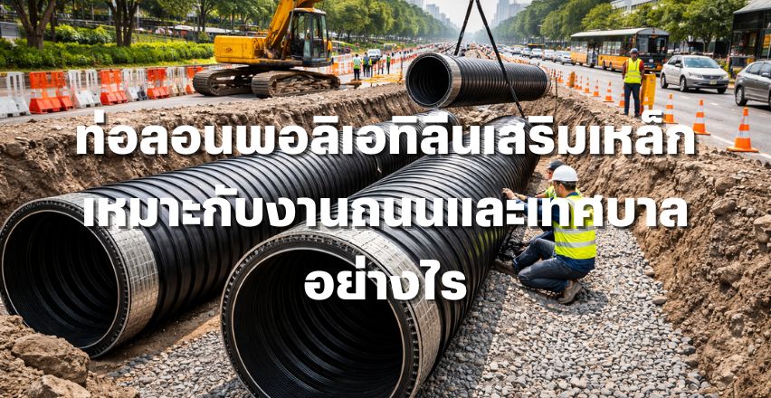 ท่อลอนพอลิเอทิลีนเสริมเหล็ก เหมาะกับงานถนนและเทศบาลอย่างไร

